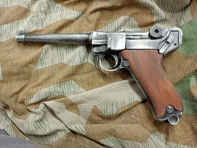 pistole Luger P06 Marine P08 , Erfurt 1916. Model jednotek Wh, Lw a SS