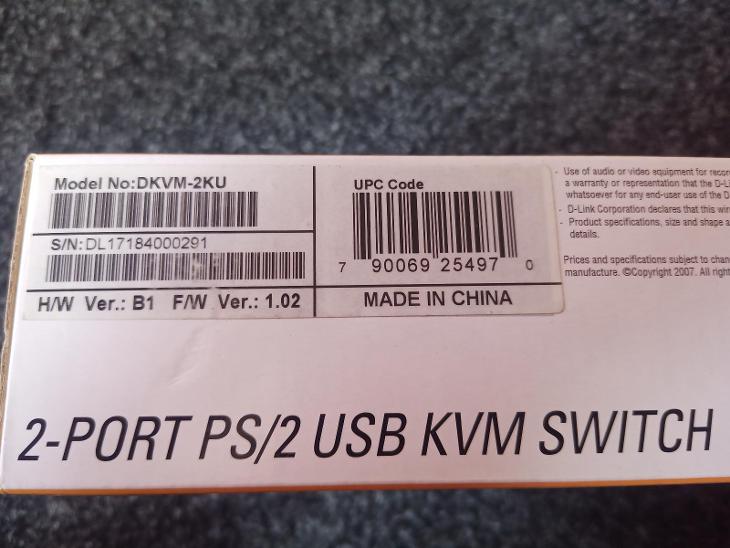 Switch- D-Link DKVM-2KU 2PORT PS/2 USB KVM 
