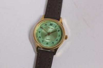 Dámské hodinky PRIM Quartz, zelený číselník, nenošené