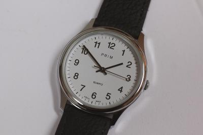 Pánské hodinky PRIM Quartz, bílý číselník, nenošené