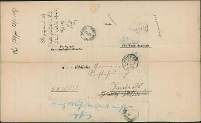 13C173 Dopis ex offo Vídeň - Nové Město, r. 1897