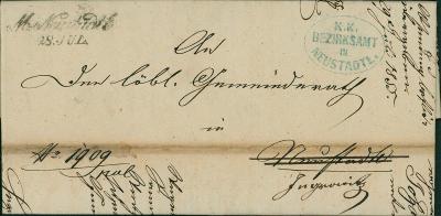 13C181 Dopis ex offo - Nové Město 1855