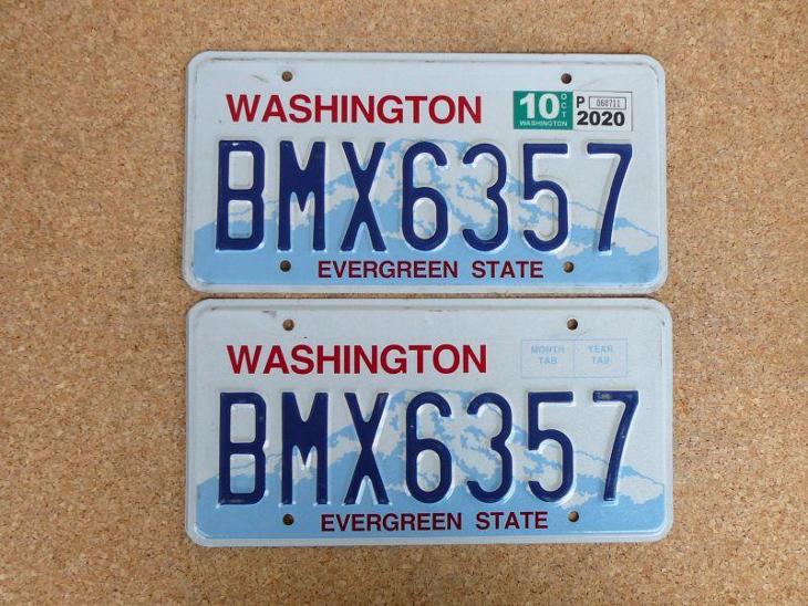 USA SPZ, Washington pár  originál... - Motoristické registrační značky