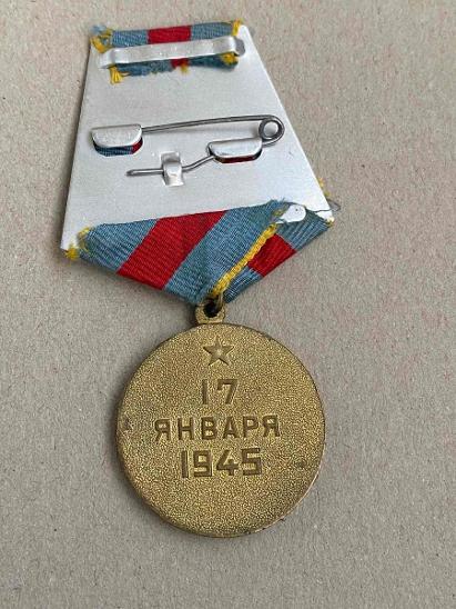 Rusko medaile za osvobození Varšavy 