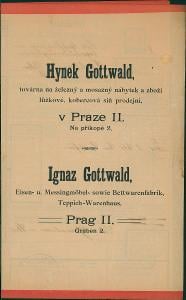 2A1016 Nákladní list H. Gottwald Praha - Doksy, 1907, tištěný kolek