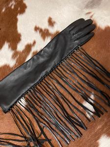 Luxusní kožené rukavice s trasnemi práva kuze nové pc 100 e Sinequanon