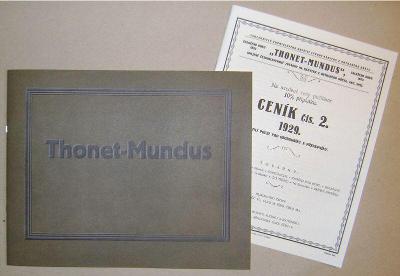 THONET-MUNDUS Katalog + ceník 1929 - reprint