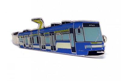 Kravatová spona - tramvaj Tatra RT6S - prototypové barvy