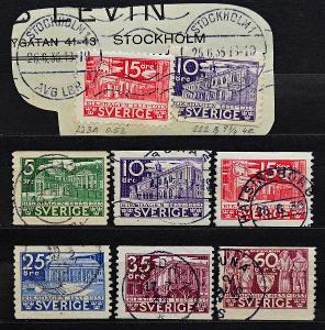 1935.SVERIGE-Švédsko.Výročí, Parlament, Mi.221-226 / B-435