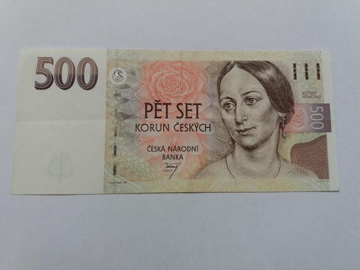 KONČÍCÍ EMISE - BANKOVKA 500 CZK série "B" vzor 1995 - Bankovky