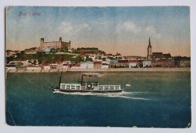 BRATISLAVA - Pohled na hrad a okolí Loď r. 1920 /3047