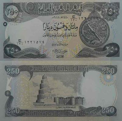 Irák 250 dinárů P97-2018  UNC