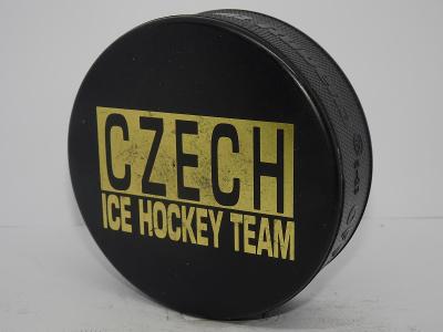 HOKEJOVÝ PUK CZECH ICE HOCKEY TEAM český tým NAGANO 1998 - zlt. logo