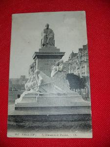 STARÝ POHLED MALÝ FORMÁT - CARTE POSTALE PARIS LE MONUMENT DE PASTEUR 