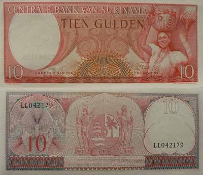 Surinam 10 guldenů P121b  UNC