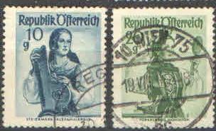 Rakousko - Mi.895,897- Lidové kroje