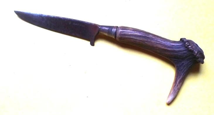 Starý značený kovecký nůž - Střelba a myslivost