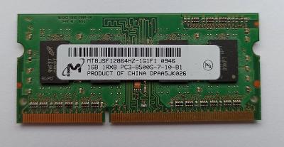 Paměť RAM do NB Micron MT8JSF12864HZ-1G1F1 1GB 1066MHz DDR3