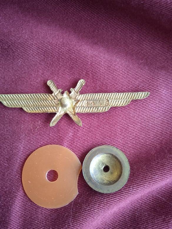 Československý pilotní odznak, beztřídní, 50. léta, číslovaný originál - Faleristika