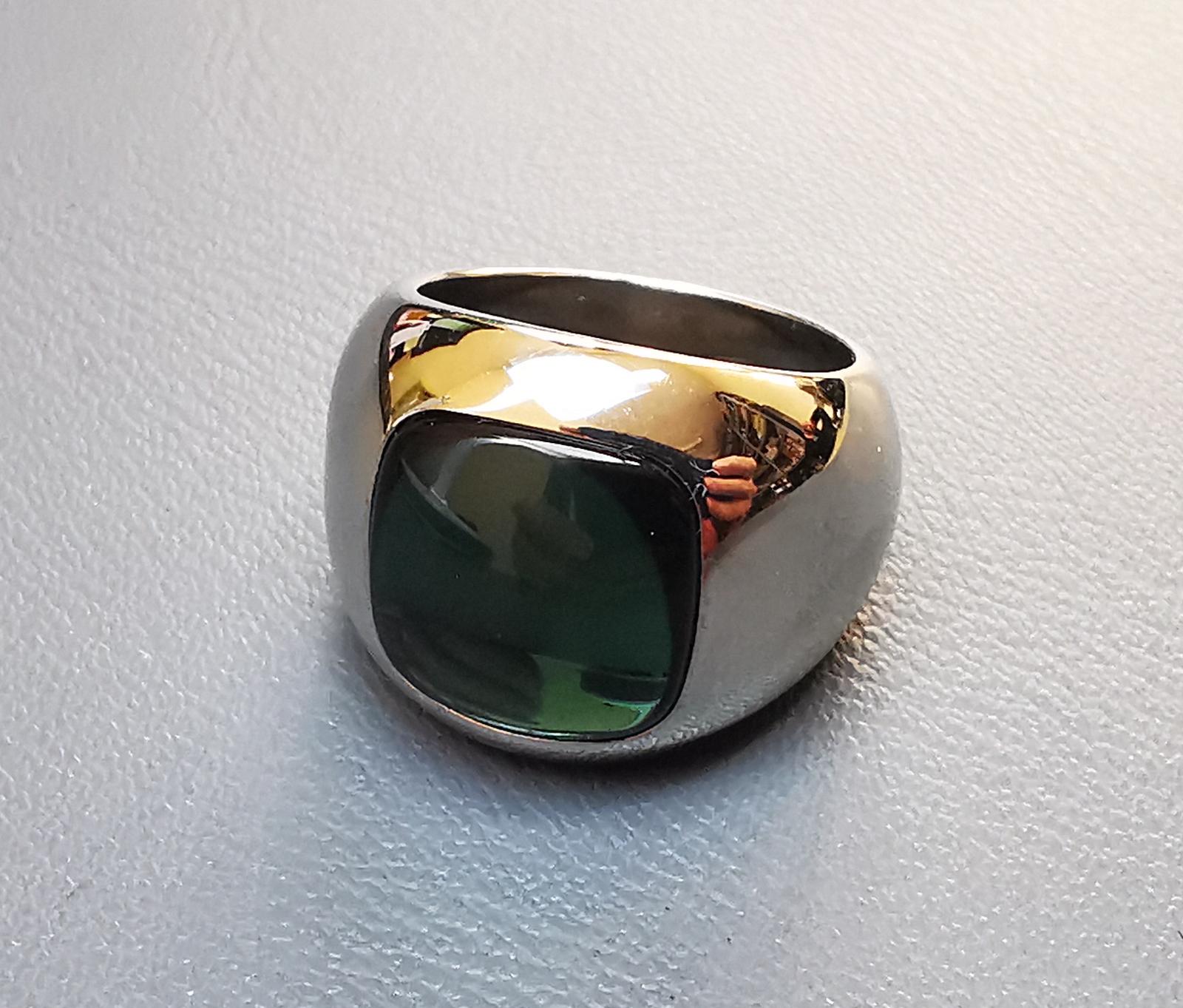 Xen prsteň z nerezovej ocele s quartzom, 52 mm. PC: 2500 Kč - undefined