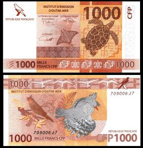 FRANCOUZSKÁ POLYNÉSIE 1000 Francs 2014 P-6c UNC