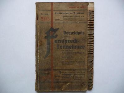 Starý německý telefonní seznam - Jablonec nad Nisou - z roku 1938