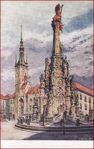 Olomouc (Olmütz) * Sloup Nejsvětější Trojice, sign. Havlíček * M1213