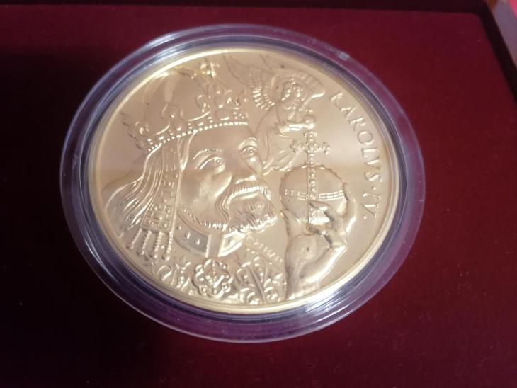 Zlatý 100 dukát Karla IV. Au 999,9  348,5g náklad 100 ks od 1 Kč