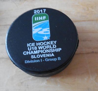 Prodám hokejový puk MS U 18 Slovinsko divize 1 skupina B 2016.