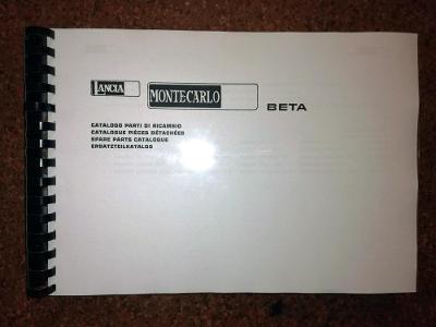 Katalog dílů Lancia Beta Montecarlo