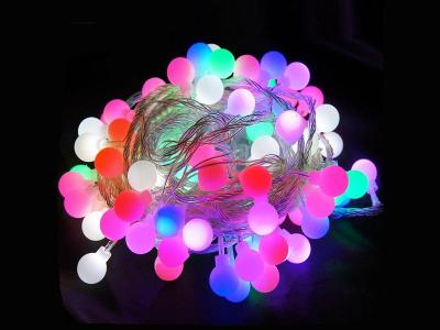 Vánoční osvětlení na stromeček LED koule barevné do sítě