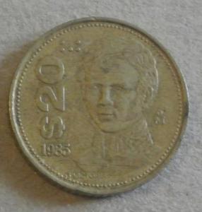 Mexiko 20 pesos 1985