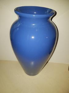 Modrá keramická váza výška 27 cm