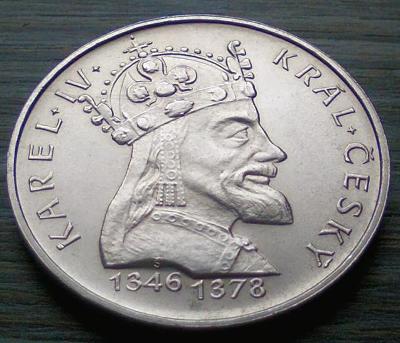 Vzácná stříbrná 100 Kčs mince 1978 Karel IV, perfektní UNC stav,  Ag!
