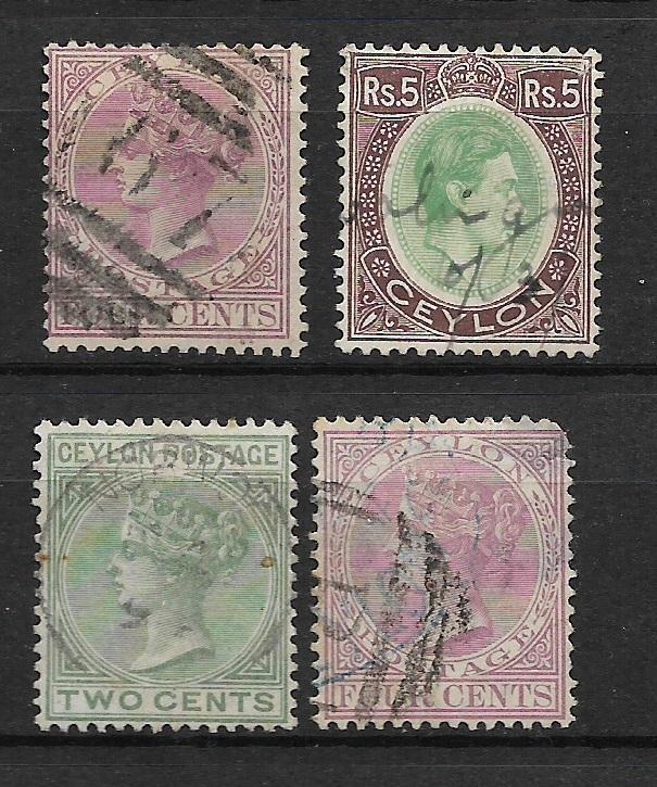 Britská kolonie Ceylon - Známky