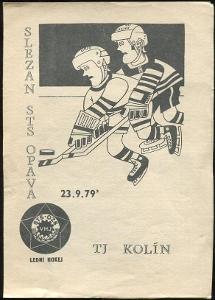 Slezan STS Opava - TJ Kolín - 1979 - program hokej