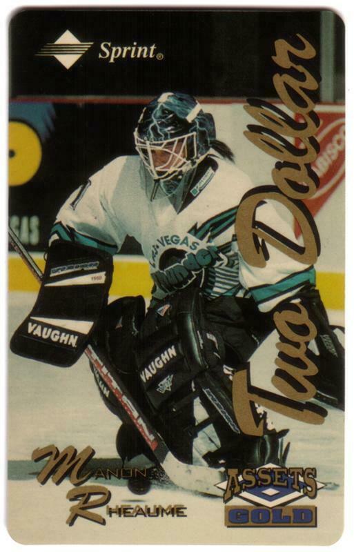 MANON RHÉAUME @ LAS VEGAS THUNDER @ TAMPA BAY @ 1995 Assets Gold $2 - Hokejové karty