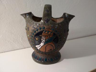 Keramický secesní džbán/váza, Art Nouveau, Imperial Amphora Turn