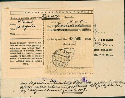 2A1160 Korespondence berní úřad Rokycany - lékárna Radnice, r. 1927