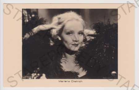 Herečka - Marlene Dietrich, portrét - Pohlednice