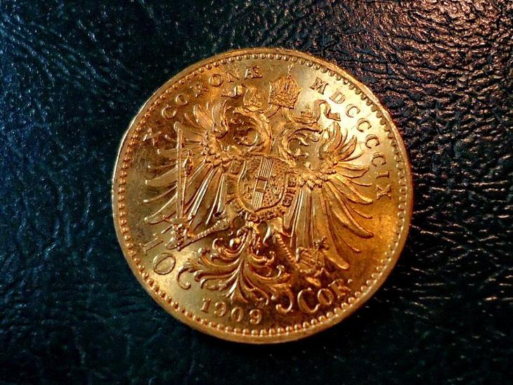 Zlata 10 Korona 1909  RL TOP Stav UNC - Zlaté mince a dukáty - numismatika