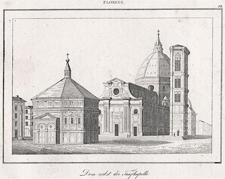 Firenze San Giovanni, Le Bas, oceloryt 1840