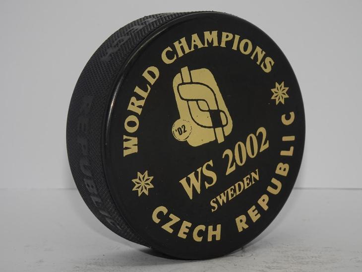 CZECH TEAM promo hokejový puk pro MS 2002 // MISTŘI SVĚTA 1999-2001 - Sběratelství
