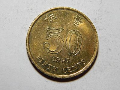 Hong Kong 50 Cents 1997 XF č23864
