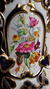 Porcelánová Váza, Vynikající Malby, Paris Vieux, Rok 1880, Francie