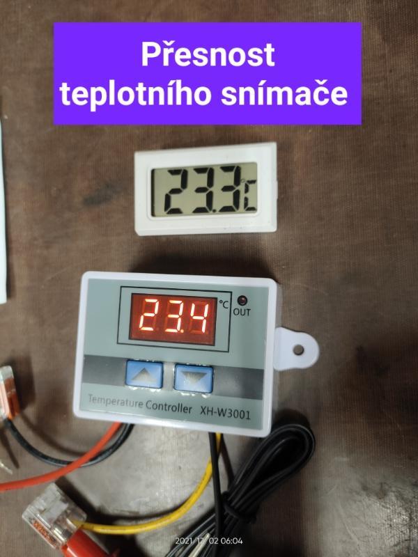 Regulátor teploty -10 až +110°C, 230V, max. 10 A, s teplotním čidlem  - Měřicí přístroje