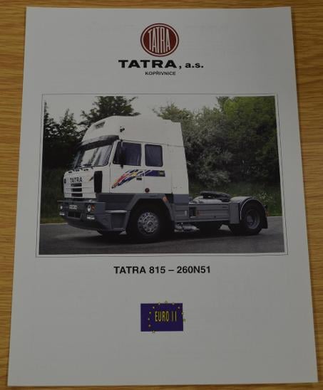 TATRA T815 260N51 TAHAČ - DOBOVÝ PROSPEKT A4 - Motoristická literatura