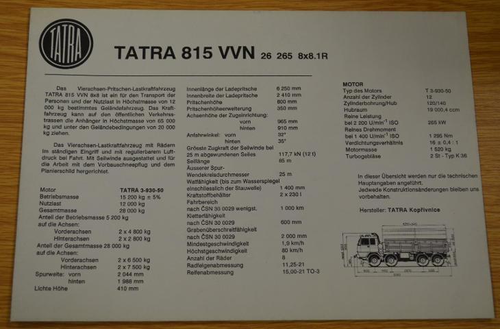 TATRA T815 8x8 VVN - DOBOVÝ PROSPEKT A4