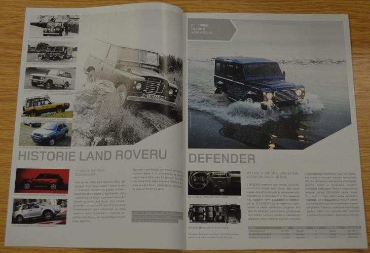 LAND ROVER - MODELOVÝ ROČNÍK 2010 - PROSPEKT A4  - Motoristická literatura