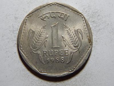 Indie 1 Rupee 1988 bz XF č23597